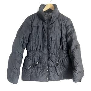 Coach Icon Black Zip Up Short Nylon Down Puffer Jacket Size Medium